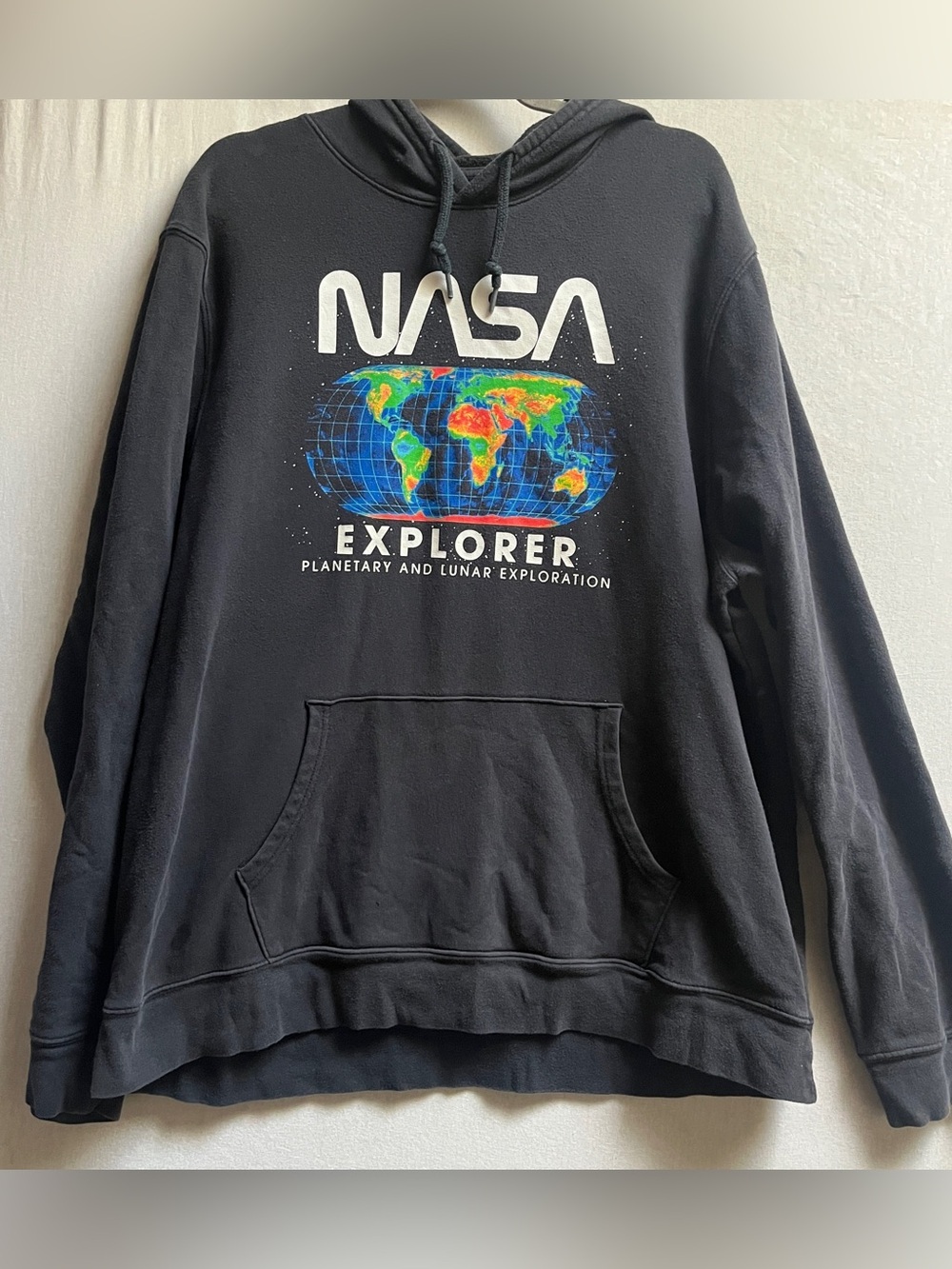 Old Navy NASA Explorer Graphic Black Pullover Hoodie XXL